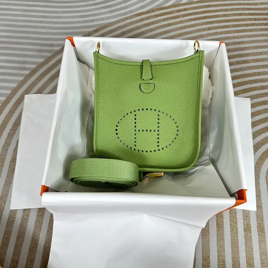 Handmade Evelyne Mini Crossbody Bag in Avocado Green