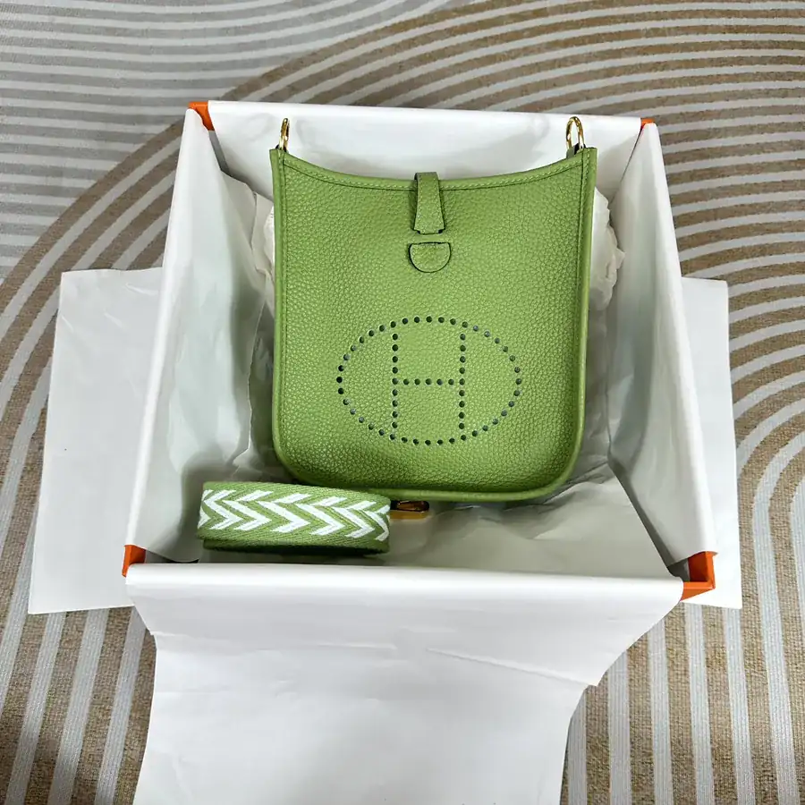 Handmade Evelyne Mini Crossbody Bag in Avocado Green
