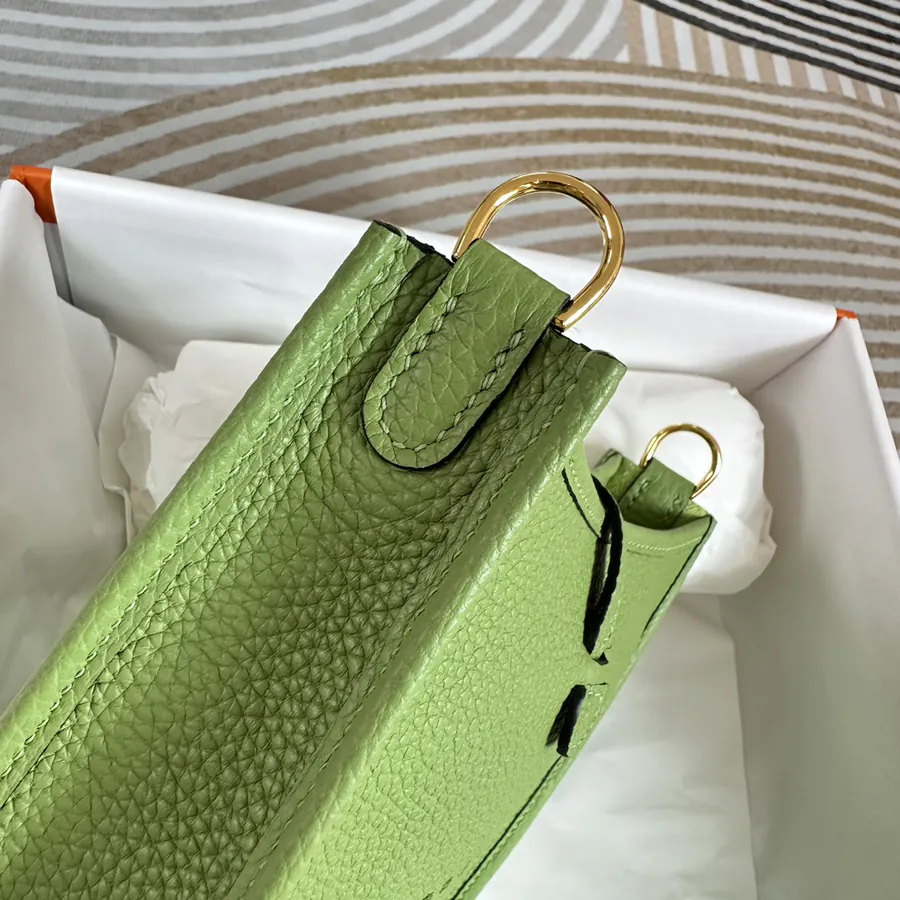 Handmade Evelyne Mini Crossbody Bag in Avocado Green