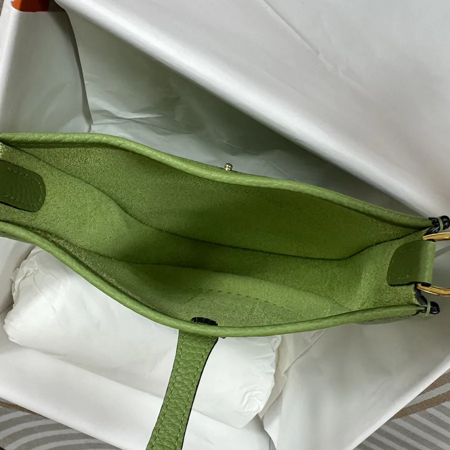 Handmade Evelyne Mini Crossbody Bag in Avocado Green