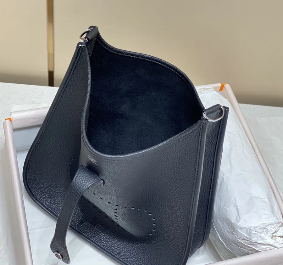 Evelyne Black Silver Bucket Bag