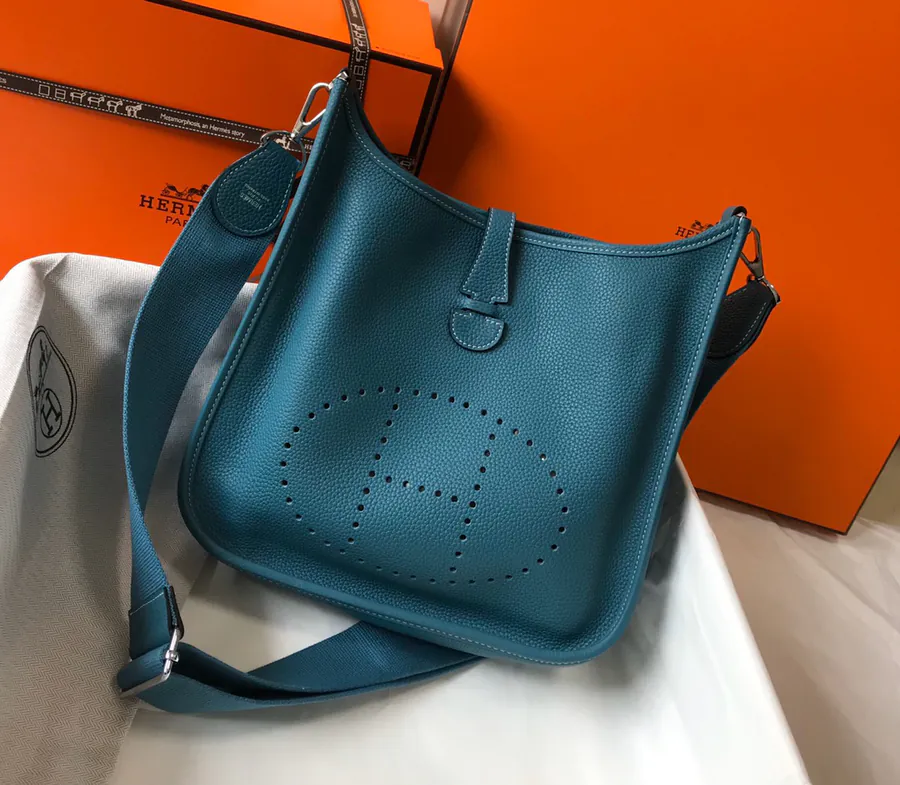 Evelyne 29cm Bucket Bag with Silver Clasp