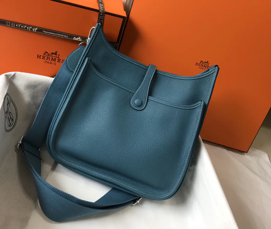 Evelyne 29cm Bucket Bag with Silver Clasp