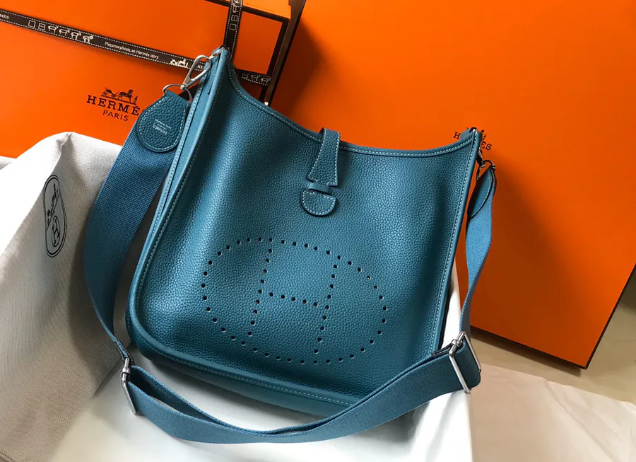 Evelyne 29cm Bucket Bag with Silver Clasp