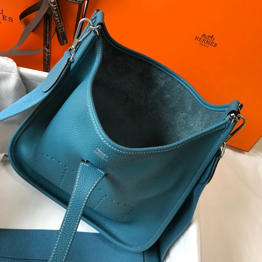 Evelyne 29cm Bucket Bag with Silver Clasp