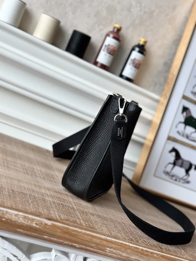 Handmade Evelyne Mini Black with Silver Clasp