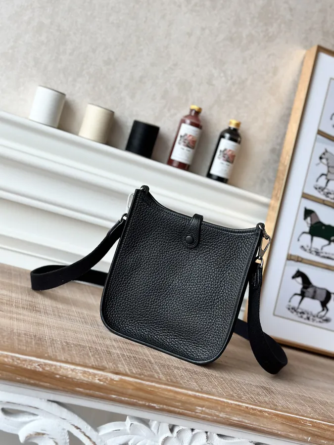 Handmade Evelyne Mini Black with Silver Clasp
