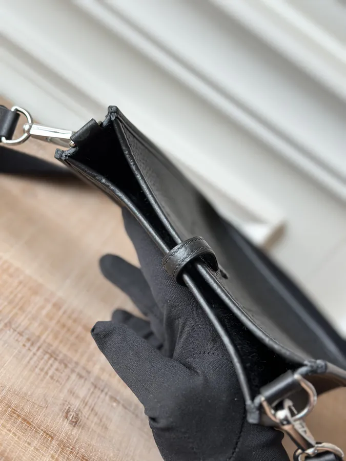 Handmade Evelyne Mini Black with Silver Clasp