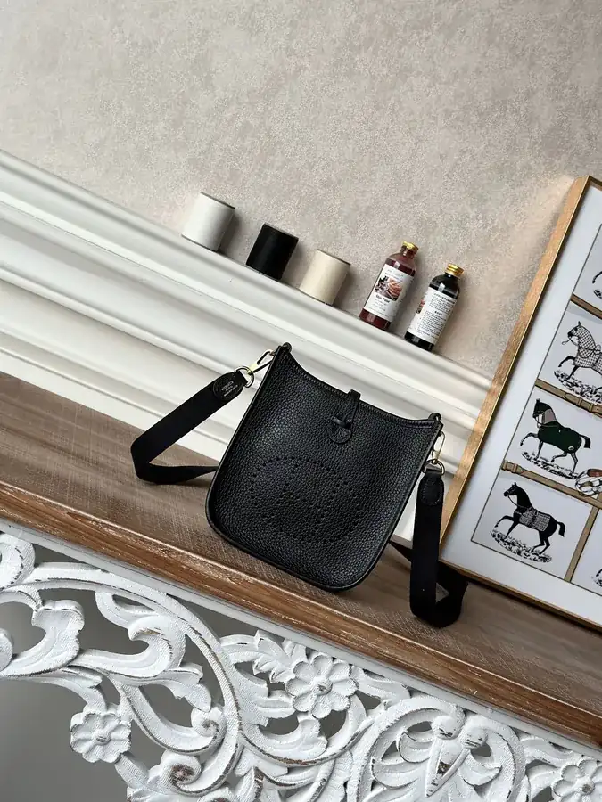 Evelyne Mini Handmade Black with Gold Buckle