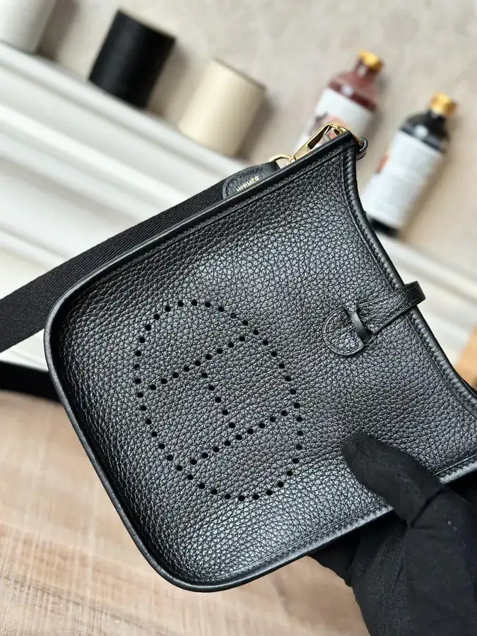 Evelyne Mini Handmade Black with Gold Buckle