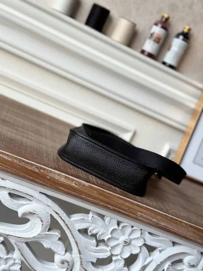 Evelyne Mini Handmade Black with Gold Buckle