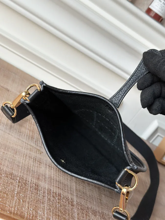 Evelyne Mini Handmade Black with Gold Buckle