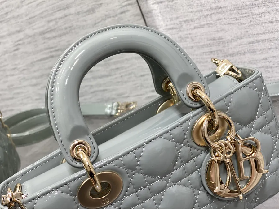 P650 Rock Grey Painted Calfskin Bucket Bag