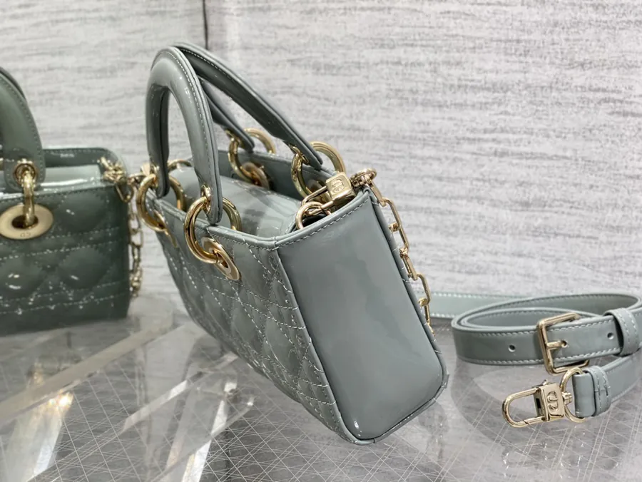 P650 Rock Grey Painted Calfskin Bucket Bag