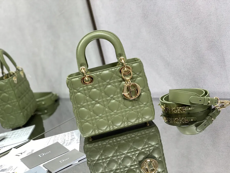 P700 Lady Four Compartment Mint Green Gold Buckle Bag