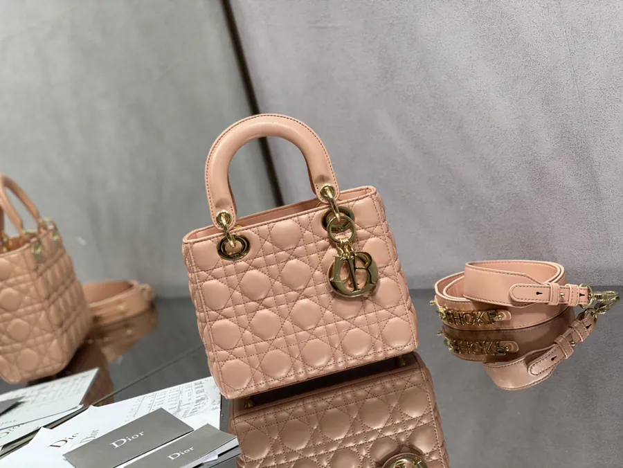 P700 Lady Four Compartment Angel Pink Button Bag
