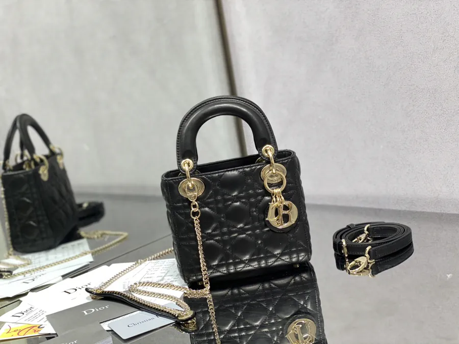 Premium Quality P600 Lady 3 Compartment Grained Calfskin Bag
