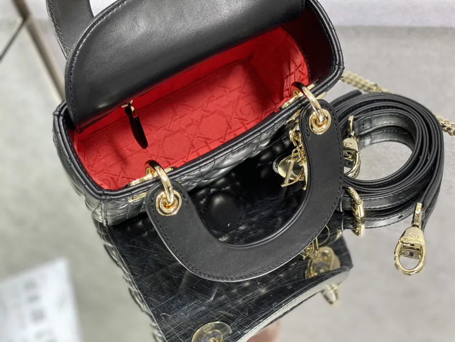 Premium Quality P600 Lady 3 Compartment Grained Calfskin Bag