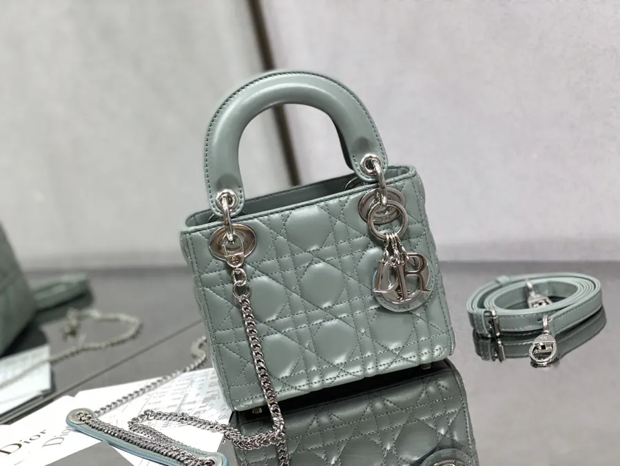 Premium Quality P600 Lady 3 Compartment Rock Gray Sheepskin Bag