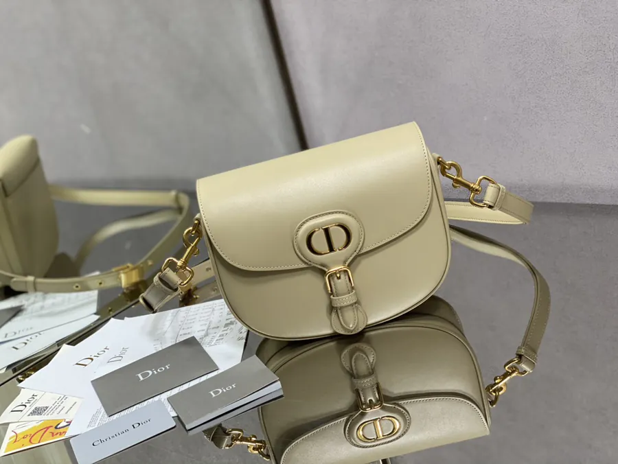 Premium Quality Cream Apricot Calfskin Medium Handbag