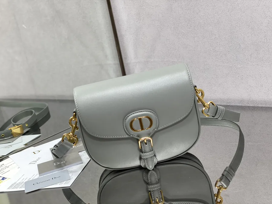 Premium Quality Rock Gray Calfskin Medium Handbag P700