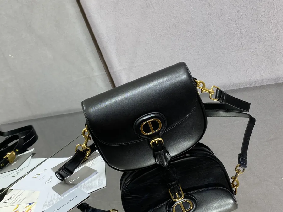 Premium Quality Black Calfskin Medium Handbag P700