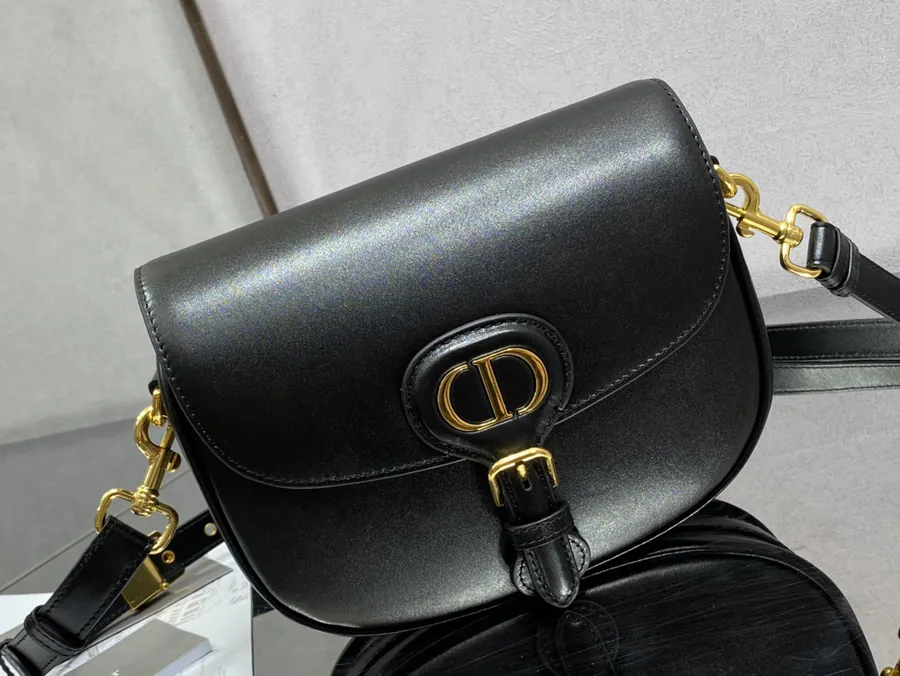 Premium Quality Black Calfskin Medium Handbag P700