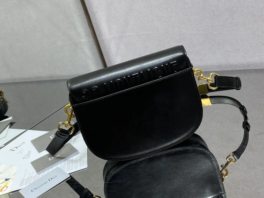 Premium Quality Black Calfskin Medium Handbag P700