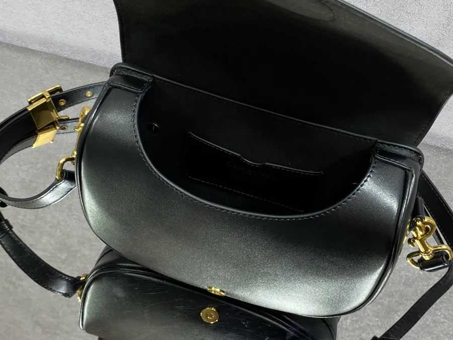 Premium Quality Black Calfskin Medium Handbag P700