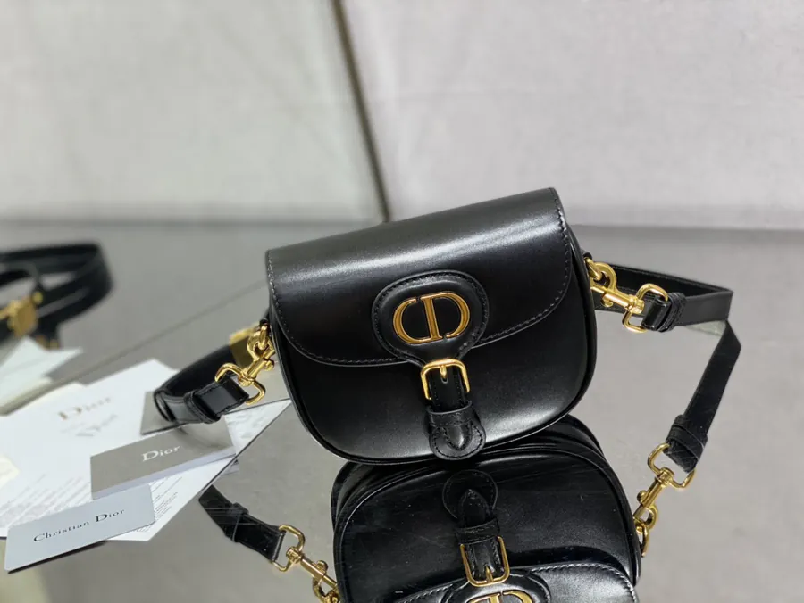Premium Quality Black Calfskin Mini Bag Bobby Series