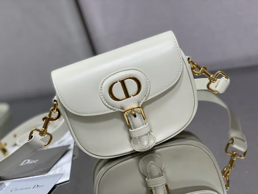 Premium Quality White Calfskin Mini Bag Bobby Series