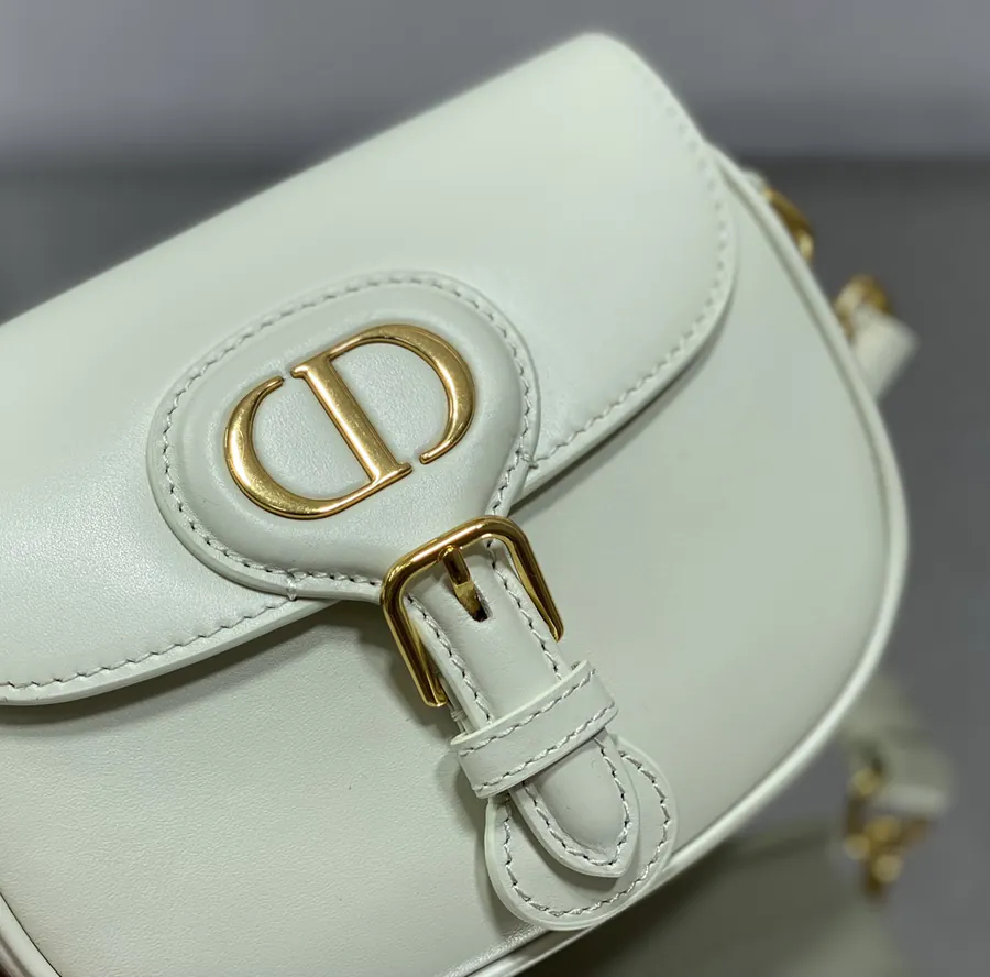 Premium Quality White Calfskin Mini Bag Bobby Series