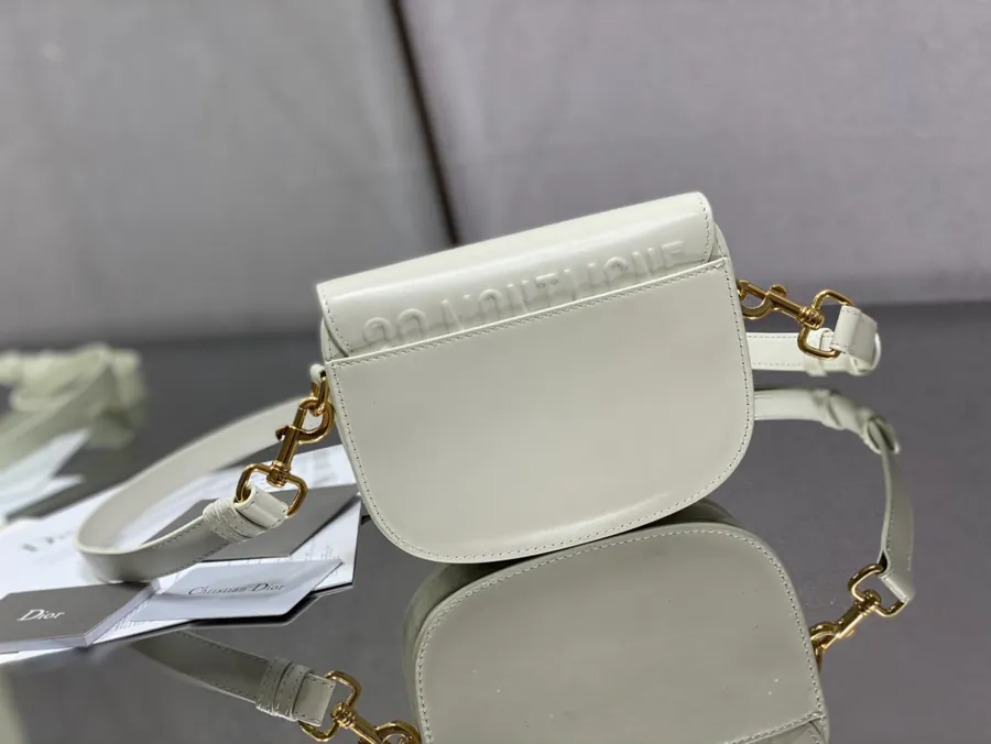 Premium Quality White Calfskin Mini Bag Bobby Series