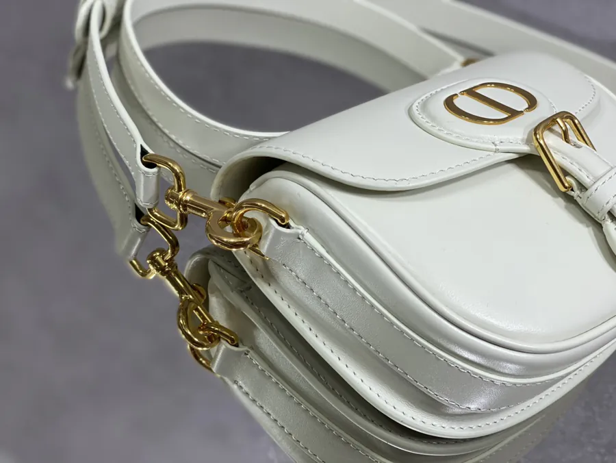 Premium Quality White Calfskin Mini Bag Bobby Series