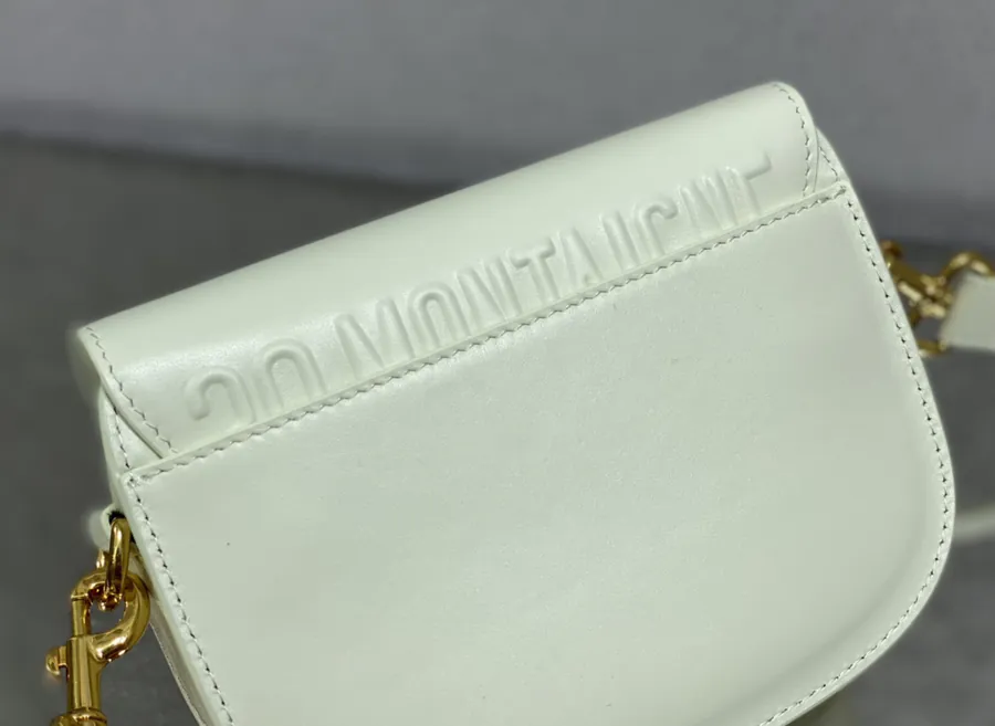 Premium Quality White Calfskin Mini Bag Bobby Series