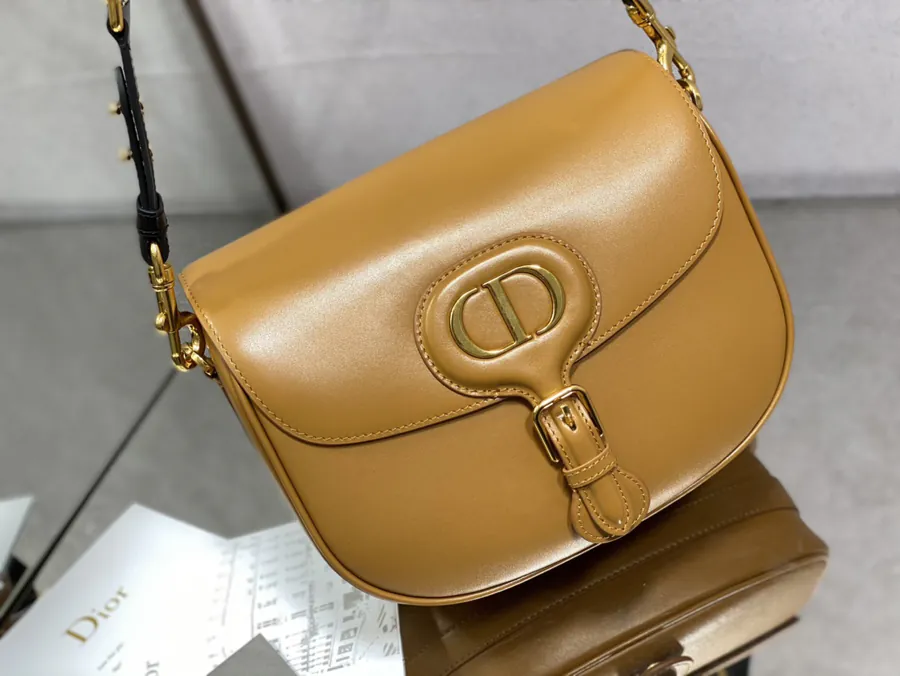 Premium Brown Calfskin Large Handbag Bobby Series
