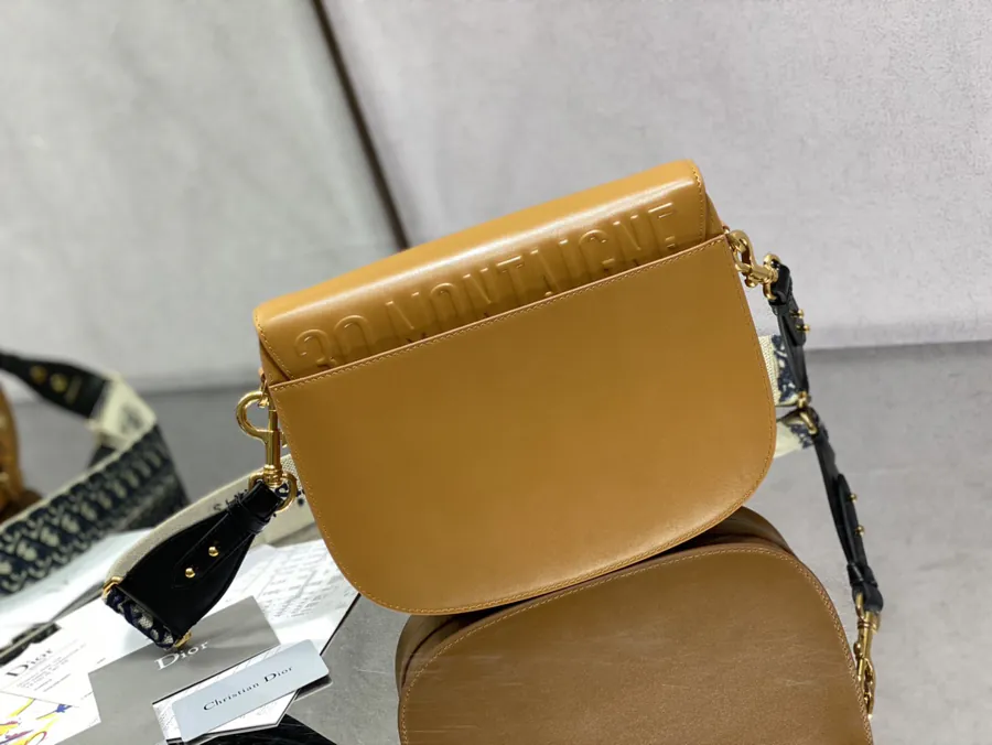 Premium Brown Calfskin Large Handbag Bobby Series