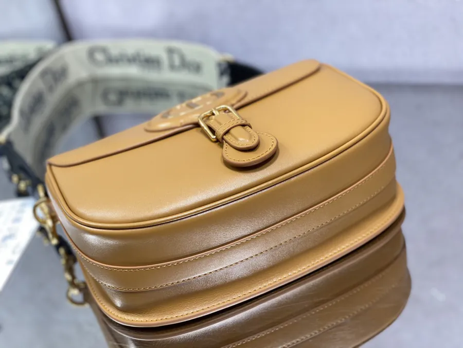 Premium Brown Calfskin Large Handbag Bobby Series