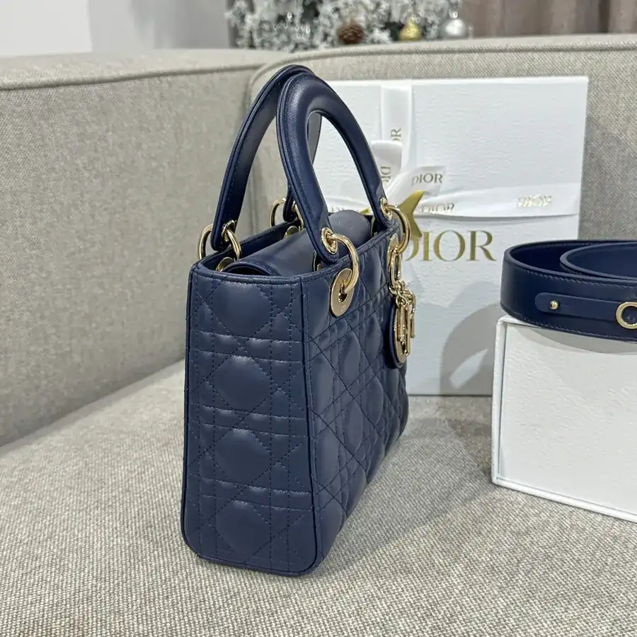 P700 Premium Quality Bucket Bag with Blue Calfskin