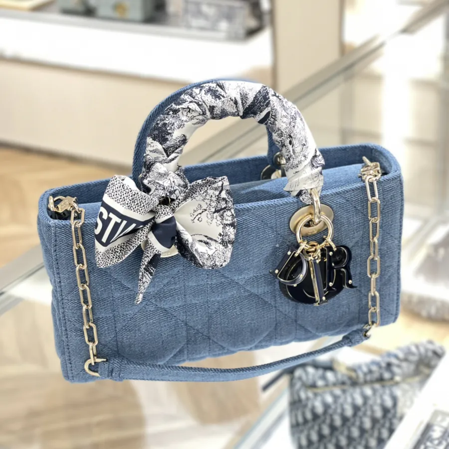 D JOY Denim Blue Bucket Bag