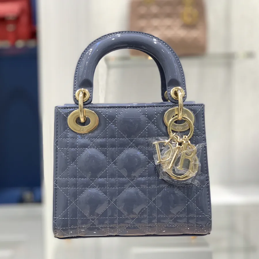P600 Premium Quality Mini Tote with Blue Painted Leather