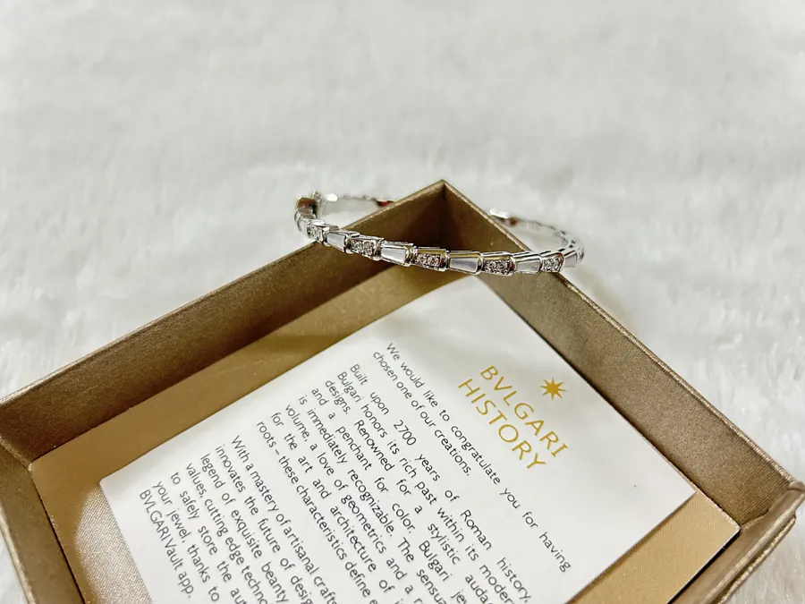 BVLGARI Serpenti Snake Bracelet in White Gold