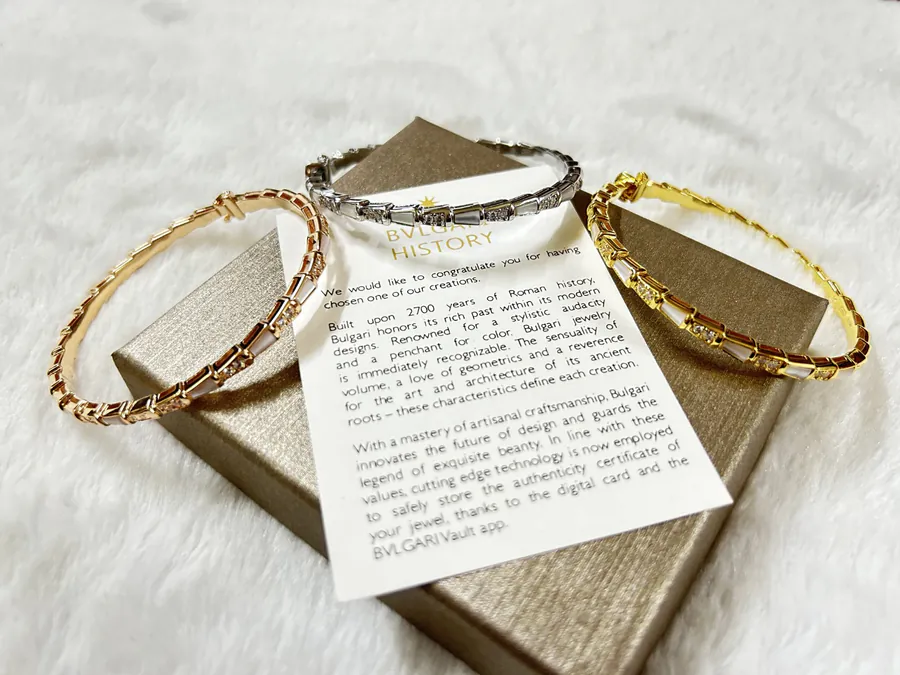 BVLGARI Serpenti Snake Bracelet in White Gold