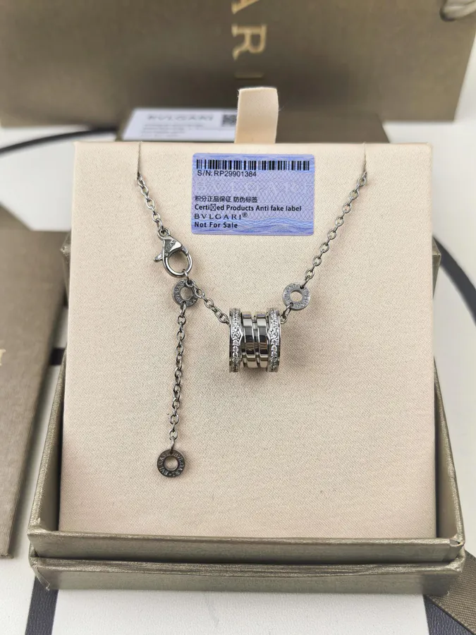 Bvlgari Double Circle Full Diamond Spring Necklace