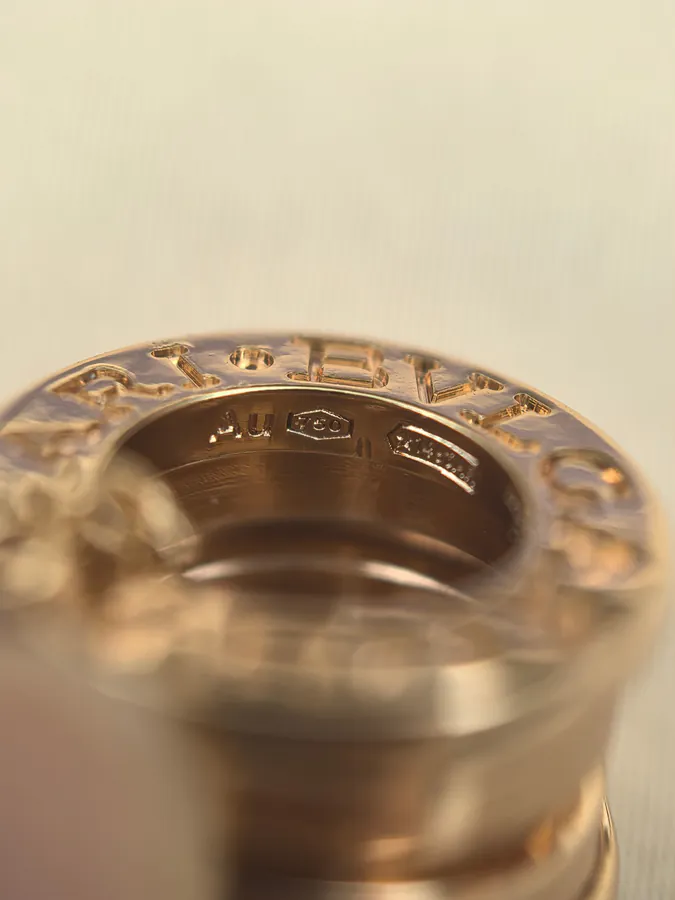 Bulgari Double Circle Spring Necklace Rose Gold