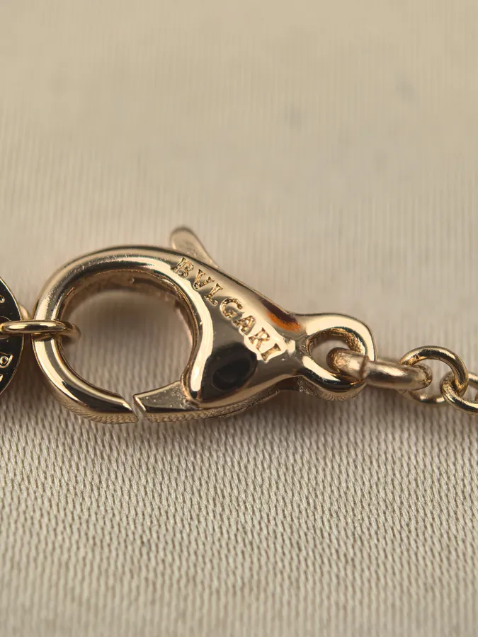 Bulgari Double Circle Spring Necklace Rose Gold