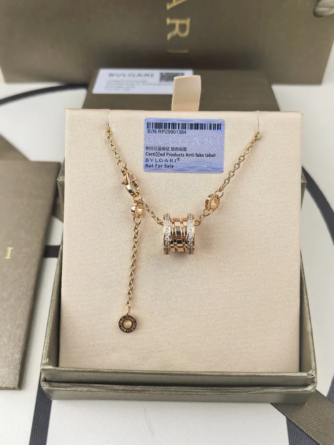 Bulgari Double Circle Diamond Spring Necklace