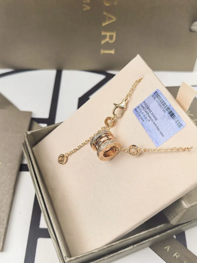 Bulgari Double Circle Diamond Spring Necklace