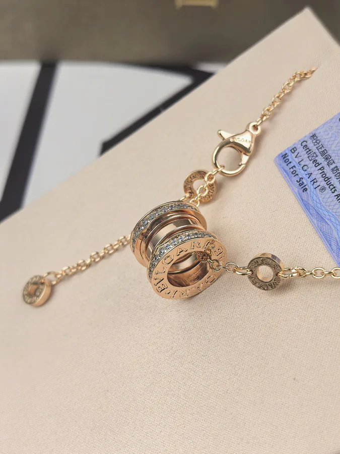 Bulgari Double Circle Diamond Spring Necklace