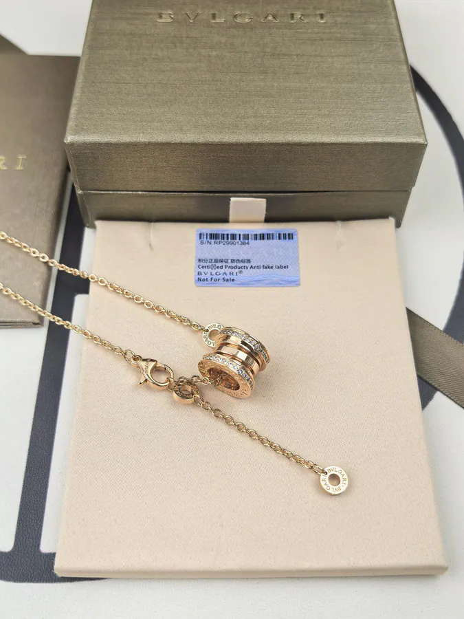 Bulgari Double Circle Diamond Spring Necklace